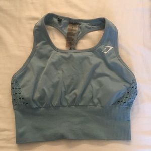 Blue Gymshark tank top with racer back